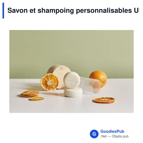Savon et shampoing personnalisables Unwaste Duopack avec logo