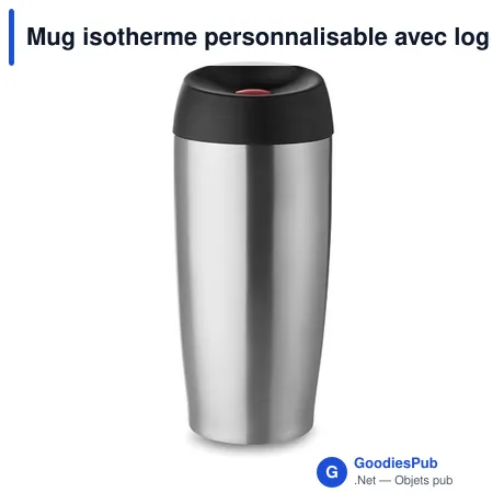 Mug isotherme personnalisable avec logo pour entreprises