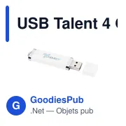 Clé USB personnalisable 4 Go avec logo - USB Talent - Miniature 4