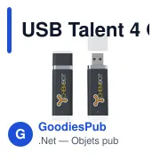 Clé USB personnalisable 4 Go avec logo - USB Talent - Miniature 5