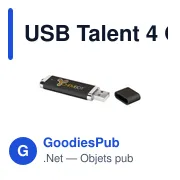Clé USB personnalisable 4 Go avec logo - USB Talent - Miniature 6