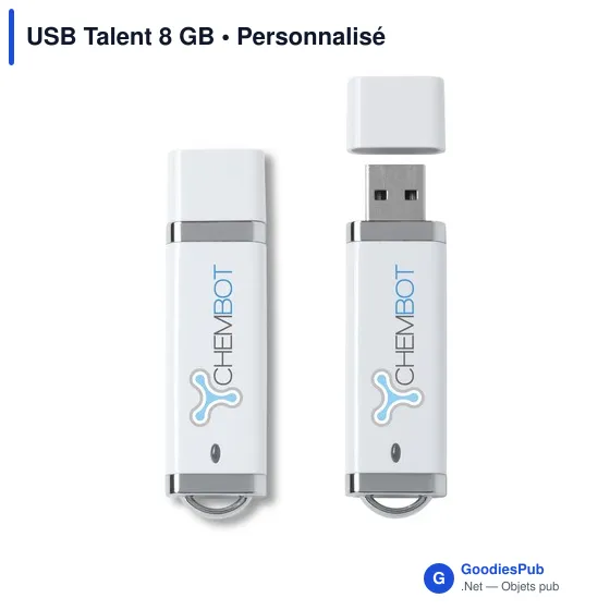 Clé USB personnalisable 8 Go avec logo - USB Talent - Image 1
