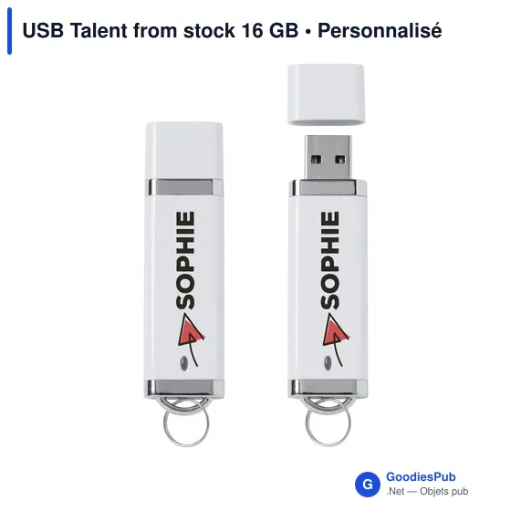 Clé USB personnalisable 16 Go avec logo - USB Talent from stock - Image 2