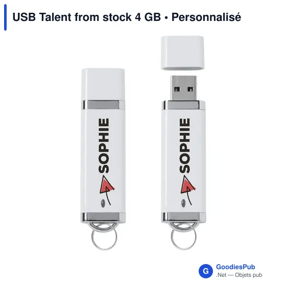 Clé USB personnalisable 4 Go avec logo - USB Talent from stock - Image 2