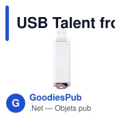 Clé USB personnalisable 4 Go avec logo - USB Talent from stock - Miniature 3