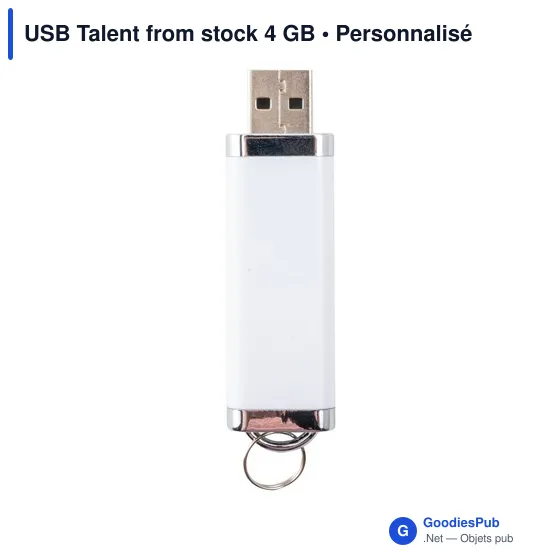 Clé USB personnalisable 4 Go avec logo - USB Talent from stock - Image 3