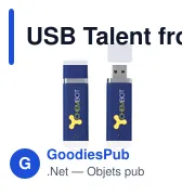 Clé USB personnalisable 8 Go avec logo - USB Talent from stock - Miniature 1
