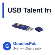 Clé USB personnalisable 8 Go avec logo - USB Talent from stock - Miniature 2