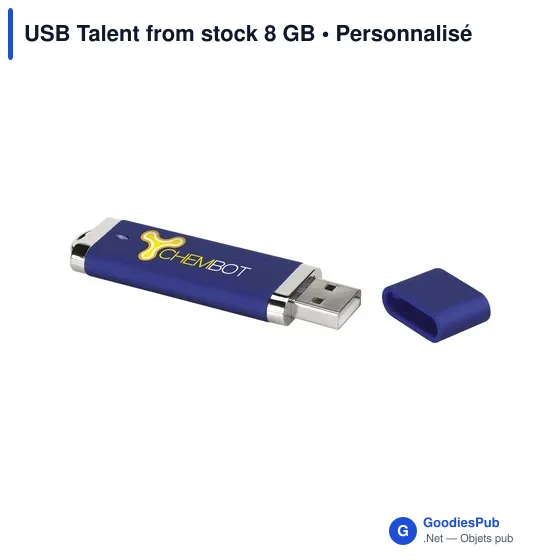 Clé USB personnalisable 8 Go avec logo - USB Talent from stock - Image 2