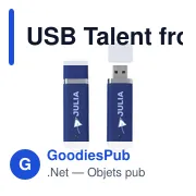 Clé USB personnalisable 8 Go avec logo - USB Talent from stock - Miniature 3