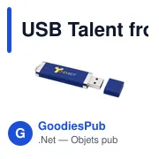 Clé USB personnalisable 8 Go avec logo - USB Talent from stock - Miniature 4