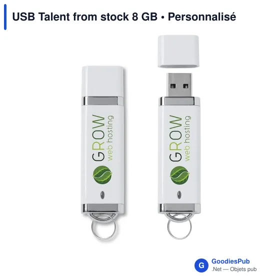 Clé USB personnalisable 8 Go avec logo - USB Talent from stock - Image 5