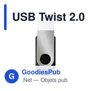 Clé USB personnalisable Twist 2.0 avec logo - USB Twist 2.0 Lex - Miniature 2