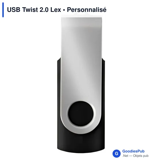 Clé USB personnalisable Twist 2.0 avec logo - USB Twist 2.0 Lex - Image 2