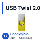 Clé USB personnalisable Twist 2.0 avec logo - USB Twist 2.0 Lex - Miniature 3