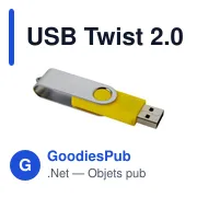 Clé USB personnalisable Twist 2.0 avec logo - USB Twist 2.0 Lex - Miniature 4