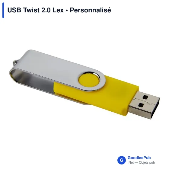 Clé USB personnalisable Twist 2.0 avec logo - USB Twist 2.0 Lex - Image 4
