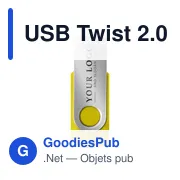 Clé USB personnalisable Twist 2.0 avec logo - USB Twist 2.0 Lex - Miniature 8