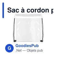 Sac à cordon personnalisable USEE pour logo - Transparent - Miniature 12