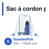 Sac à cordon personnalisable USEE pour logo - Transparent - Miniature 3