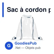 Sac à cordon personnalisable USEE pour logo - Transparent - Miniature 6