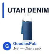 UTAH DENIM Bouteille & housse denim - Miniature 1