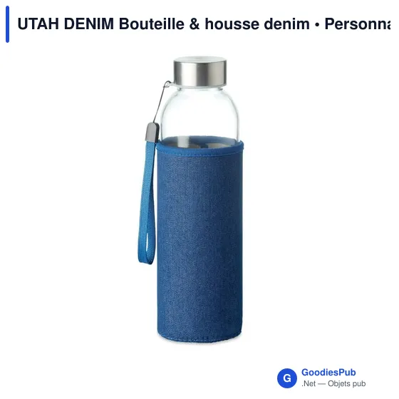 UTAH DENIM Bouteille & housse denim - Image 1