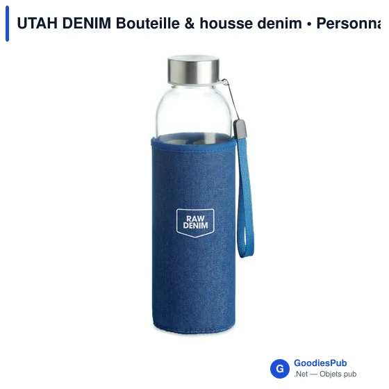 UTAH DENIM Bouteille & housse denim - Image 3