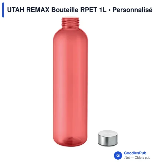 Bouteille personnalisable UTAH REMAX 1L avec logo - Image 2