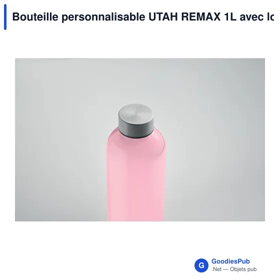 Bouteille personnalisable UTAH REMAX 1L avec logo - Image 11