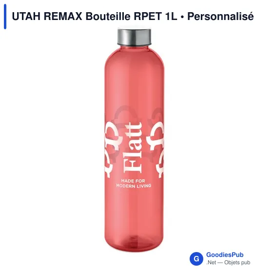 Bouteille personnalisable UTAH REMAX 1L avec logo - Image 5