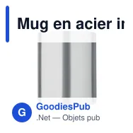Mug en acier inox recyclé personnalisable avec logo - UTIL - Miniature 3
