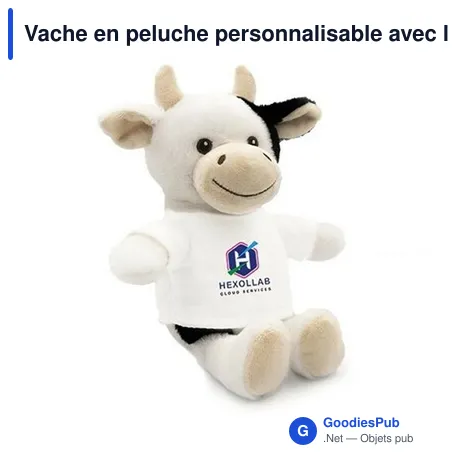 Vache en peluche personnalisable avec logo - Mootsy