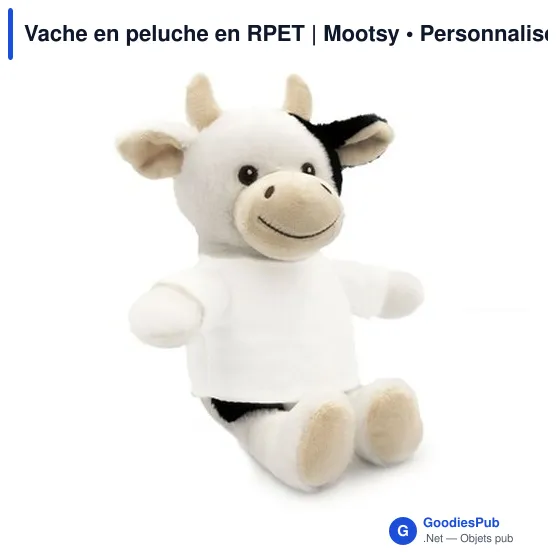 Vache en peluche personnalisable avec logo - Mootsy - Image 2