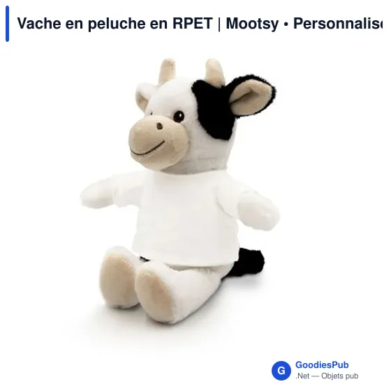 Vache en peluche personnalisable avec logo - Mootsy - Image 3