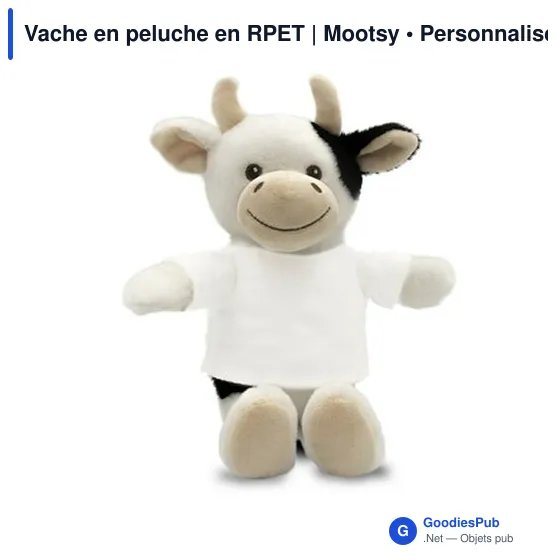 Vache en peluche personnalisable avec logo - Mootsy - Image 4