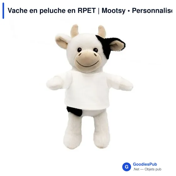 Vache en peluche personnalisable avec logo - Mootsy - Image 5