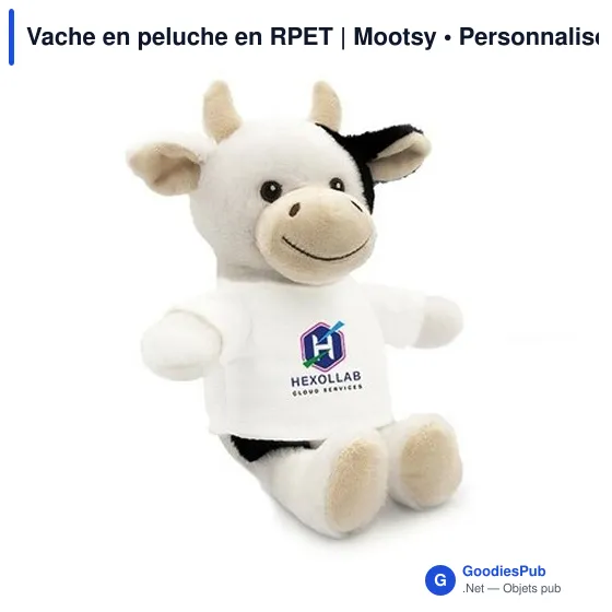 Vache en peluche personnalisable avec logo - Mootsy - Image 9