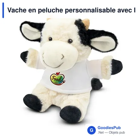 Vache en peluche personnalisable avec logo - Fieldith