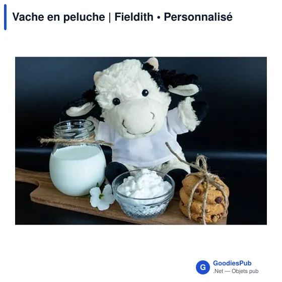 Vache en peluche personnalisable avec logo - Fieldith - Image 2