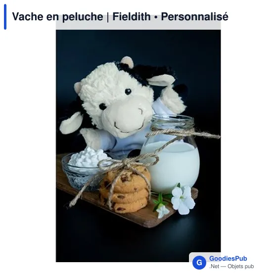 Vache en peluche personnalisable avec logo - Fieldith - Image 3