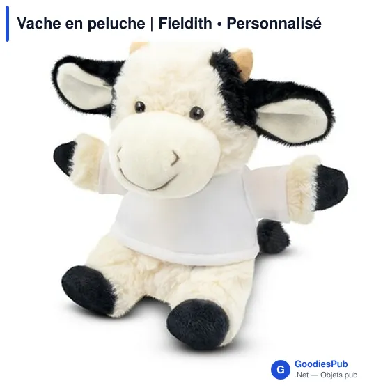 Vache en peluche personnalisable avec logo - Fieldith - Image 5