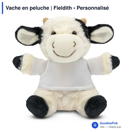 Vache en peluche personnalisable avec logo - Fieldith - Image 6