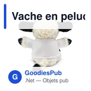 Vache en peluche personnalisable avec logo - Fieldith - Miniature 7