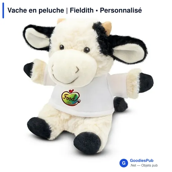 Vache en peluche personnalisable avec logo - Fieldith - Image 9