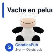 Vache en peluche personnalisable avec logo - Zigeta - Miniature 1