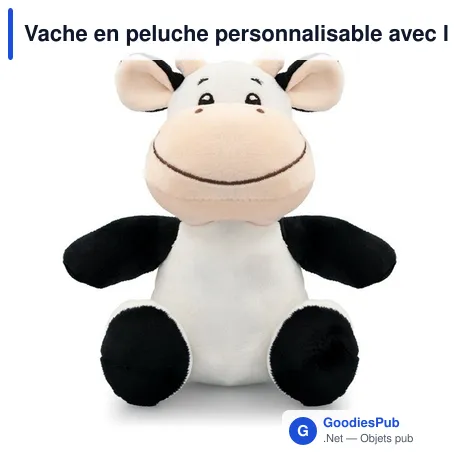 Vache en peluche personnalisable avec logo - Zigeta