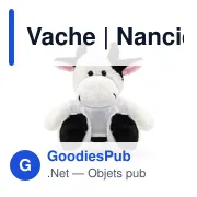 Peluche personnalisable Vache Nancie avec T-shirt pour logo - Miniature 3