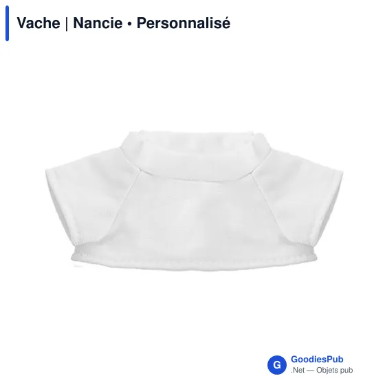 Peluche personnalisable Vache Nancie avec T-shirt pour logo - Image 6