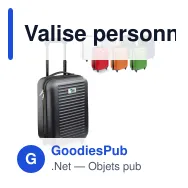 Valise personnalisable 18 pouces en ABS avec logo - Édition couleur - Miniature 1